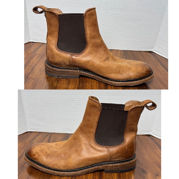 Frye Men's Chelsea Boots Leather Brown Size 7.5 D Classic - Picture 3 of 9